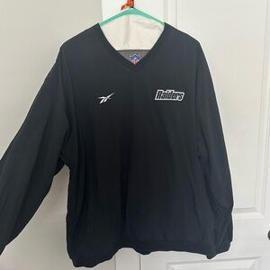 Vintage Reebok jacket mens xxl black v neck pullover 90s